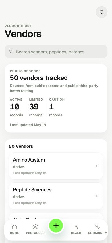 Daymarkr vendor check screen